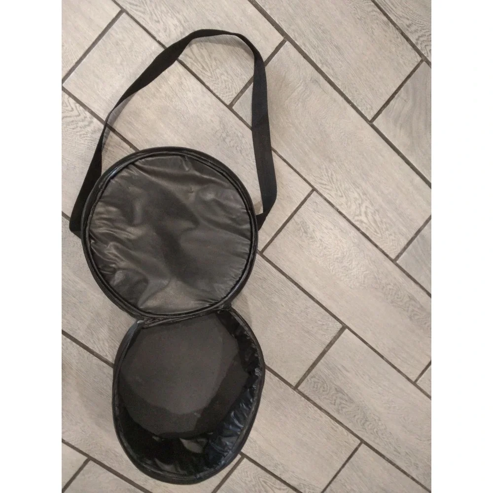 Ryder Motorcycle Helmet Bag‎ Black Padded Round Helmet Carrier w/ Shoulder Strap
